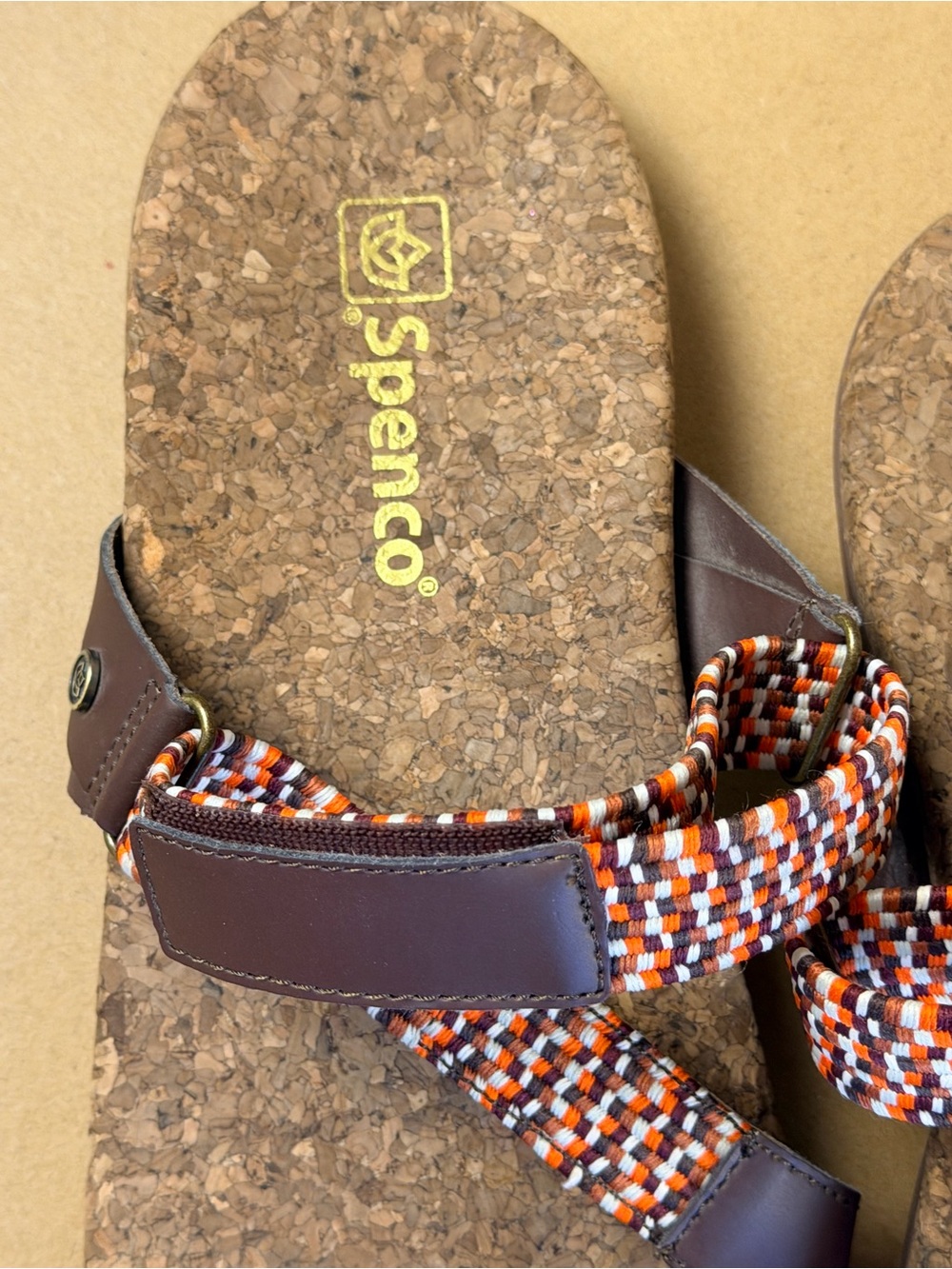 Spenco Womens Size 11 Orthotic Island Slide Brown Sandals EU 42.5 - Picture 4 of 7